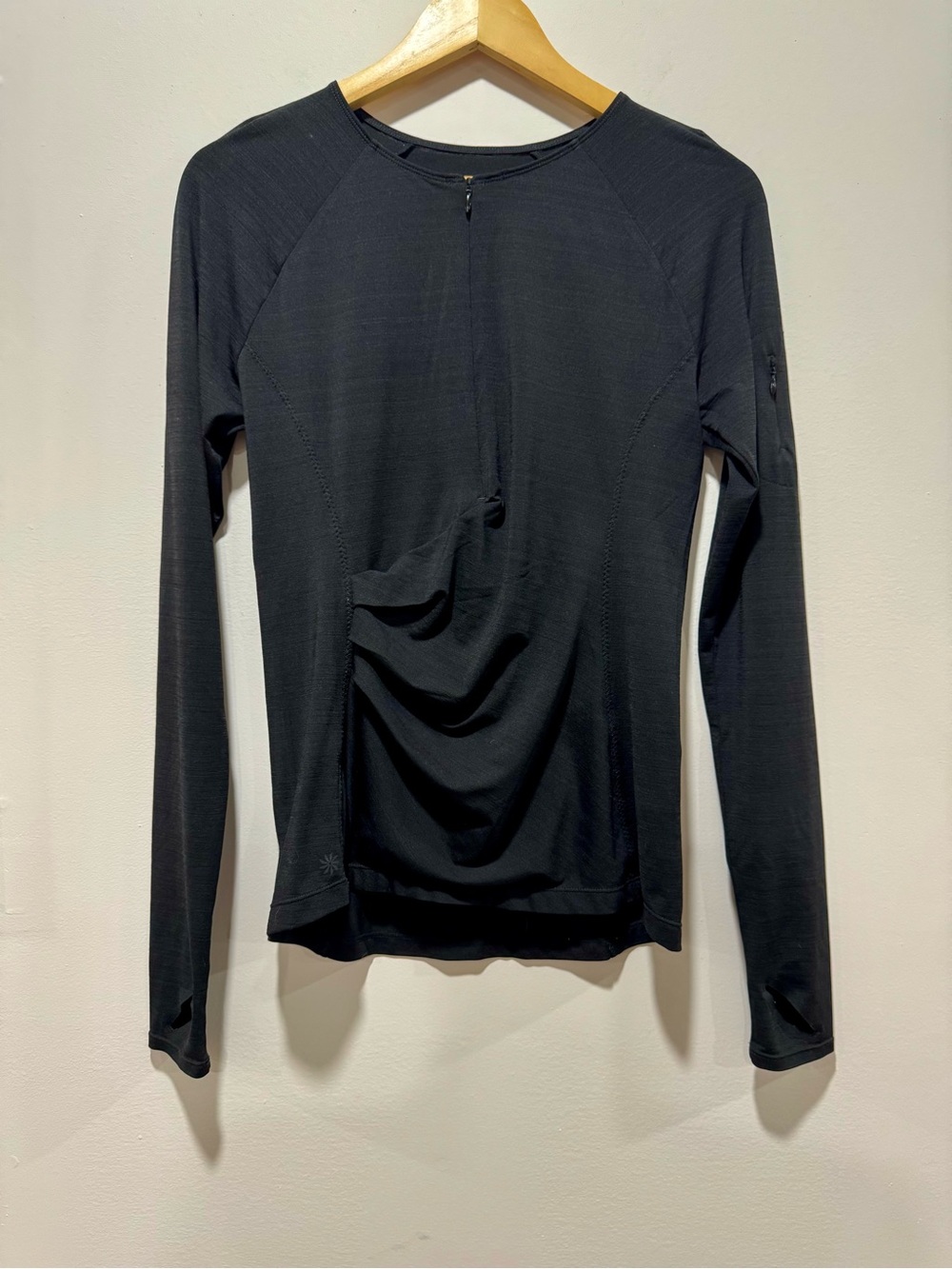 Athleta Pacifica Wrap Front UPF 50+ Quarter Zip Rash Guard Top Size